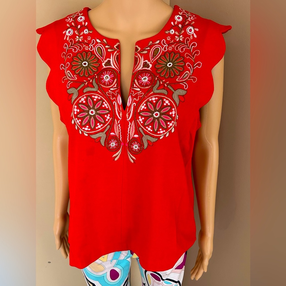 Cutout Ruffled Sleeves Top M - Picture 3 of 10